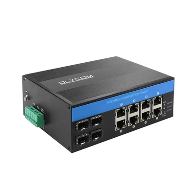 Commutatore di rete di OLYCOM 12Port Gigabit Ethernet industriale con 8 baccano IP40 su rotaie di SFP 240W del porto di POE 4 del porto