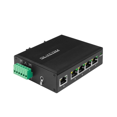 porti non gestiti industriali IP40 -40° – 75°C del commutatore 5 x Gigabit Ethernet della Baccano-ferrovia di 5-Port Gigabit Ethernet (- 40° – 167°F)