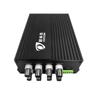 Convertitore video HD a fibra ottica da 1550 nm con RS485 Data 8ch Port 1080p AHD CVI TVI 20km Bnc Extender