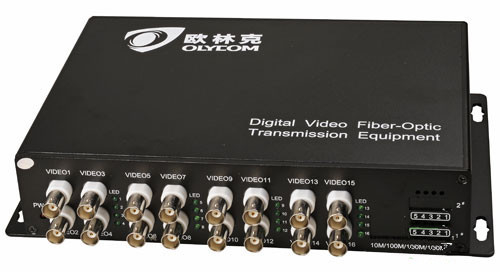 Trasmettitore e ricevitore di video ottico BNC Converter WDM Analog 16ch per telecamere CCTV digitali