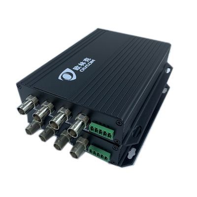 Convertitore video a fibra ottica a 4 canali, in modalità singola Simplex 20 km FC con dati inversi