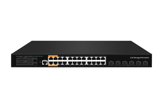 Factory Oem/odm L3 Managed Ethernet POE Switch con 24*10/100/2500mbps+6* 10Gb SFP+