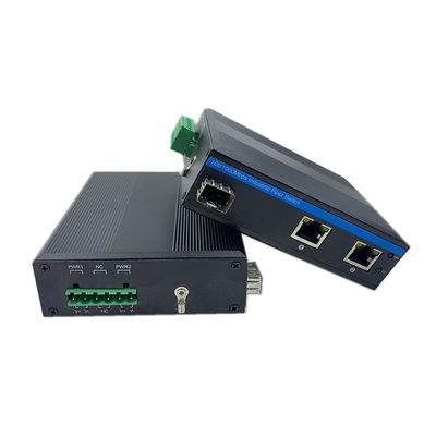 Commutatore industriale Poe, commutatore non gestito di Ethernet del porto 2 RJ45 della fibra IP40