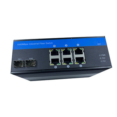 Commutatore di rete indurito porto di due SFP, commutatore di Gigabit Ethernet del porto di certificazione 6 del FCC