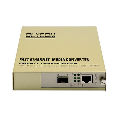 Convertitore di media dello scaffale della scanalatura di SFP, fibra di singolo modo 1310nm al convertitore di Ethernet