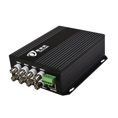 8 tipo autonomo del convertitore DC12V di media della fibra di Ethernet di dati video del porto BNC