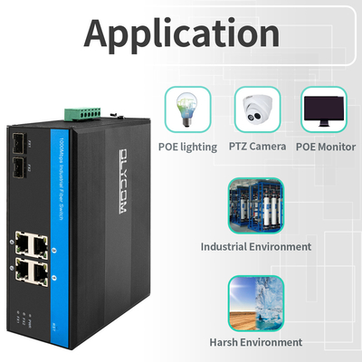4 porte Gigabit PoE Switch 120W Non gestito Din Rail Cassa indurita PoE attivo OEM