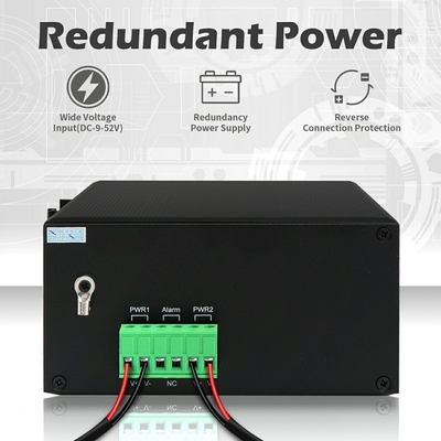 Gigabit Industrial Managed PoE Switch 7 Port con anello di fibra 2.5G gestibile