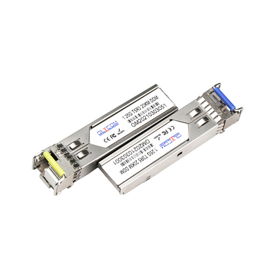 Modulo del connettore 1.25G SFP di SMF LC, singolo ricetrasmettitore 1310nm/1550nm 20km della fibra