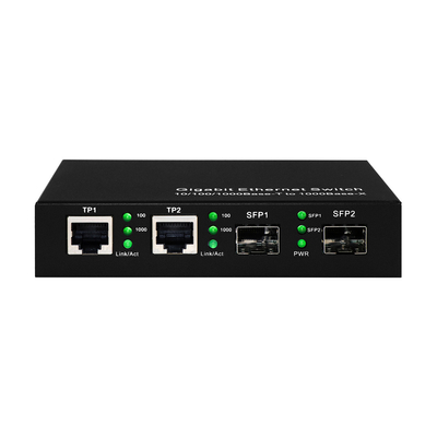 Switch a fibra ottica Ethernet commerciale 4 porte Sfp Gigabit non gestito