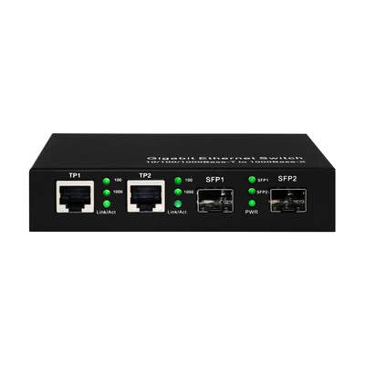 Gigabit Commercial Ethernet Switch 4 porte Sfp Fibra ottica non gestita DC5V