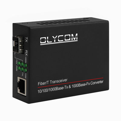 Convertitore di media SFP 1G Gigabit Fibra Ottica Ethernet Non gestito Mini Nero DC5V CE