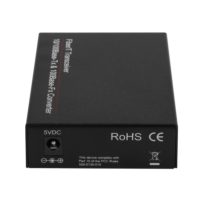 1G SFP Media Converter Gigabit Fiber Optic Ethernet Non gestito Mini Size Nero DC5V