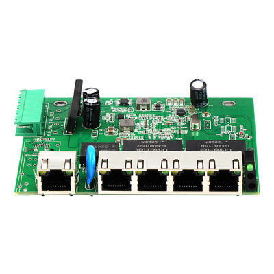 5 Port E-Mark Network Switch PCBA Gigabit Non gestito 12V 24V DIN Rail CE elencato