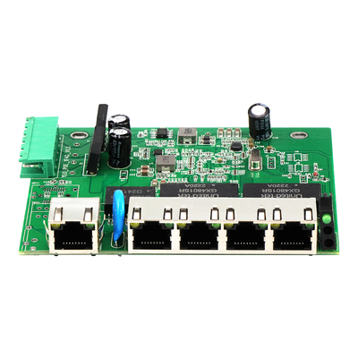 Mini switch Ethernet non gestito Gigabit completo a 5 porte di grado industriale PCBA 9V 12V 24V