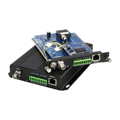 Video Fiber Optic Converter con Bidi RS485 RS422 Dati 10/100M Ethernet FC Port 40KM CE