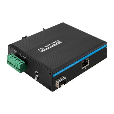 Convertitore Media PoE Industriale 15.4W/30W Alimentazione 100/1000M Gigabit Ethernet SFP Unmanaged