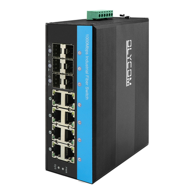 2.5G L2 gestito Industrial PoE Network Switch Support ERPS MSTP Ring Din Rail