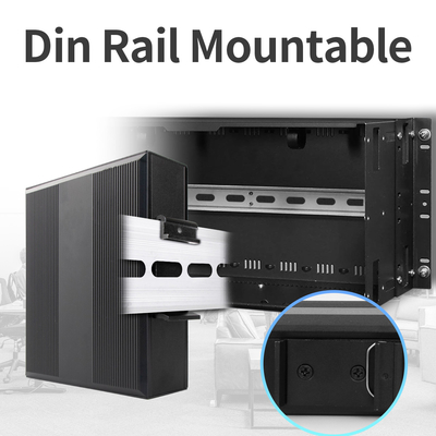 4 porte Gigabit Unmanaged Ethernet Switch 100/1000M Fibre Auto-Adaptive Din Rail