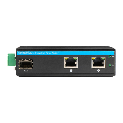 3 porte Compatto Gigabit Ethernet Switch indurito 100/1000M Fibra doppia 24V Input