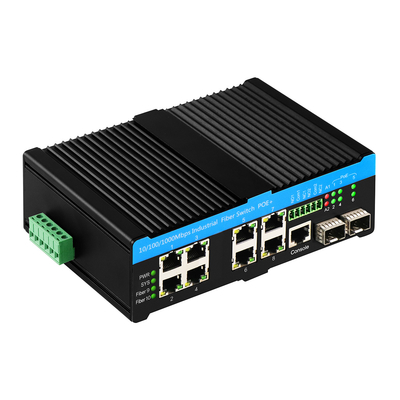 Gigabit L2 gestito 90W PoE Switch 10 Port con 2 porte combinate robusto 48V PoE attivo