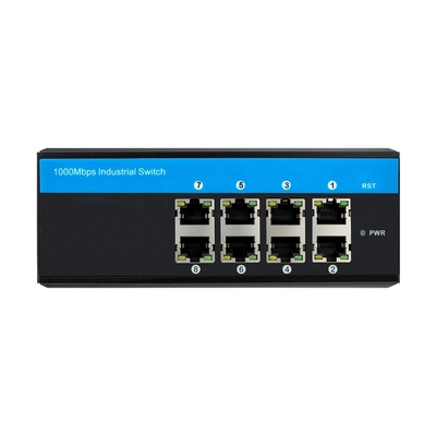 E-Mark Industrial Network Switch 8 Port Gigabit Ethernet Non gestito Rugged Din Rail