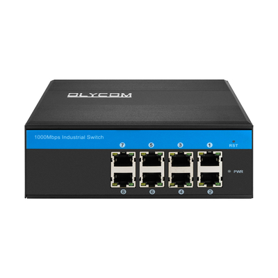 E-Mark Industrial Network Switch 8 Port Gigabit Ethernet Non gestito Rugged Din Rail
