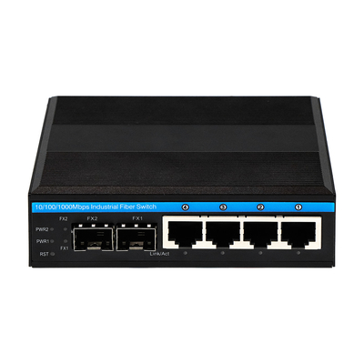 6 porte Gigabit gestito Switch di rete indurito Compatta dimensione doppia potenza DC12V