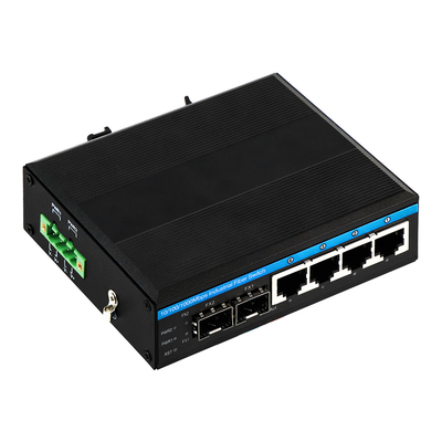 6 porte Gigabit gestito Switch di rete indurito Compatta dimensione doppia potenza DC12V