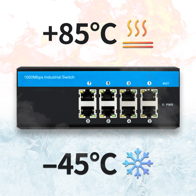 IM-WS080GE 8 Port E-Mark Ethernet Switch Gigabit Immissione 24V Din non gestita montata