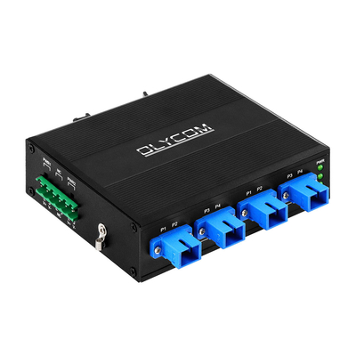4 PORTI OTTICALI BYPASS SCHIUTCH SC/UPC CONNECTOR SIMPLEX 1310/1550NM DC24V DIN montato
