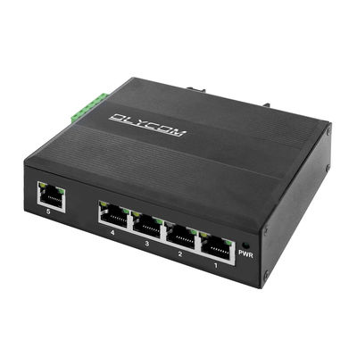 5 porte RJ45 Gigabit Unmanaged Industrial Ethernet Switch con montaggio IP40 E-Mark e Din-Rail