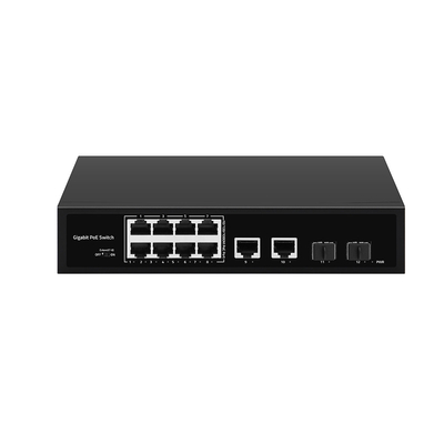 8 porte POE Gigabit Fiber Switch POE Watchdog con 4 porte SFP/RJ45 Uplink 120W