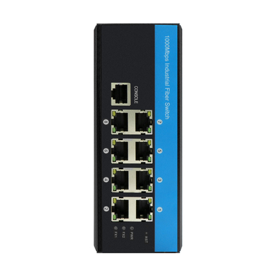 8 porte gestite DC48v Industrial Ethernet Switch Din Rail Gigabit per Smart City