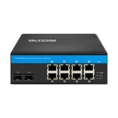 Industrial Managed PoE Switch 8 Port 2.5G Fibra 15.4W/30W PSE 240W Budget L2 Gestito