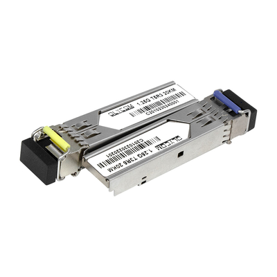 Trasmettitore a fibra singola 20KM 1.25G LC Port 1310nm/1550nm DDM Grado commerciale