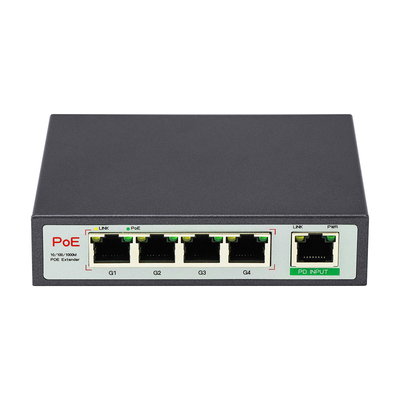 4 porte Gigabit POE Extender Commercial Grade 60W PD Uplink per telecamere IP PoE