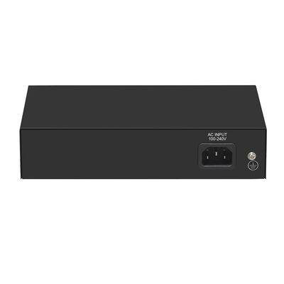 Switch PoE CCTV Fast Ethernet 4 Porte Con 2 Uplink in Rame Budget Potenza 55W Ingresso AC