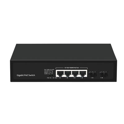 4 porte Gigabit PoE Switch 60W Fibra SFP non gestita con estensione VLAN di 250 metri