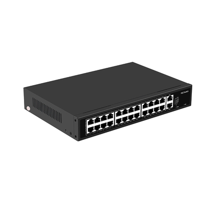24 porte CCTV Poe Switch Non gestito 100M Fast Ethernet Rack Tipo 300W Budget AC Input