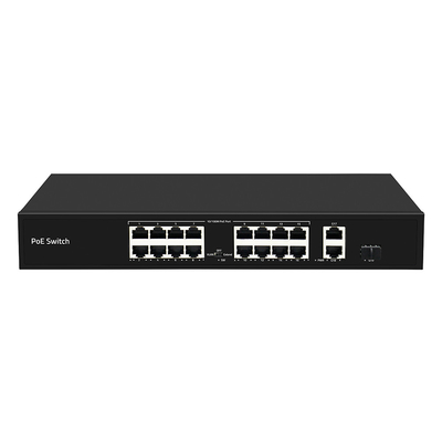 Switch PoE a 16 porte da 250 metri PoE Af/At 10/100M Supporto modalità VLAN Budget 300W