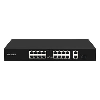16 Port PoE Switch 250-Meter PoE Distanza 10/100M Supporto VLAN Modalità 300W Budget CE