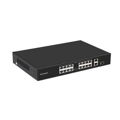 Switch PoE a 16 porte da 250 metri PoE Af/At 10/100M Supporto modalità VLAN Budget 300W
