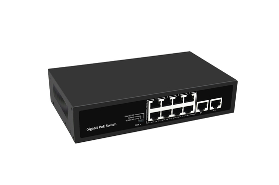 Rete non gestita 10 porte Gigabit Desktop POE Switch con 8 porte Poe AC100-240V