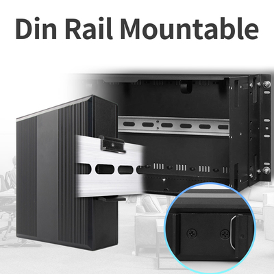 Industrial Unmanaged Switch Poe Switch 5 Port Gigabit Network 15.4W/30W Standard 120W Din Rail DIN