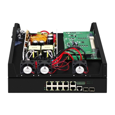 8 Port Poe Switch con 90W gestito 2*2.5Gb porte SFP + 2 porte combo POE fiber switch