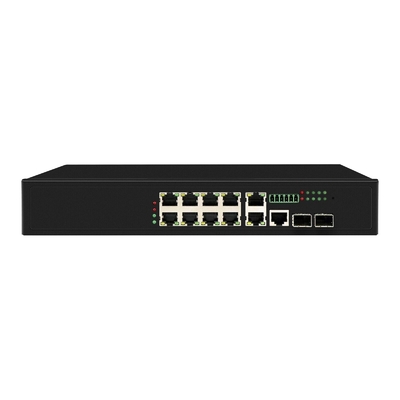 8 Port Poe Switch con 90W gestito 2*2.5Gb porte SFP + 2 porte combo POE fiber switch