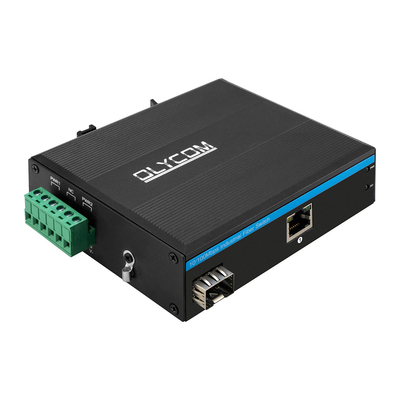 interruttore POE esterno Fast Ethernet 2 porte 10/100Mbps 1 RJ45+1 fibra sfp Fiber Media Converter