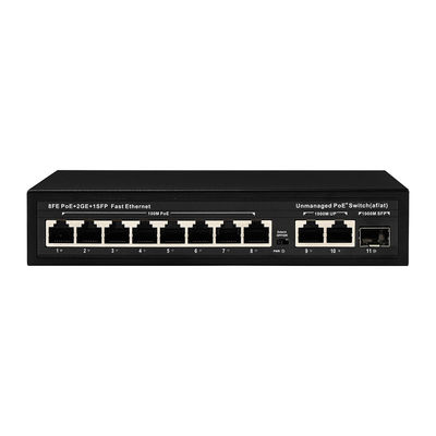 8 Port POE Switch con 120W di potenza e 250m di trasmissione per CCTV - Unmanaged Fiber Optic POE Switch