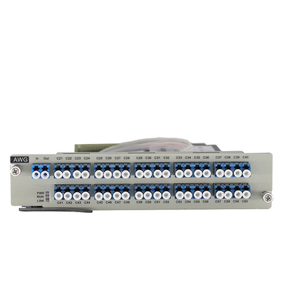 1U rack 100 GHz AWG 40 lunghezze d'onda Multiplexing/Demultiplexing Card per sistemi DWDM ad alta capacità